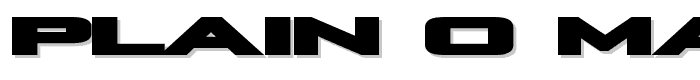 Plain O Matic font